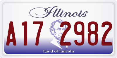 IL license plate A172982