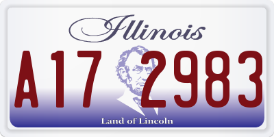 IL license plate A172983