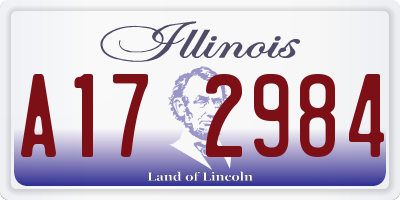 IL license plate A172984