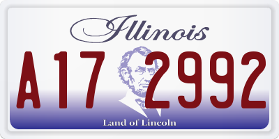 IL license plate A172992