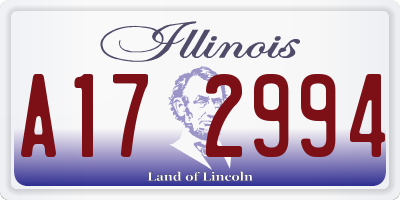 IL license plate A172994