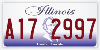 IL license plate A172997