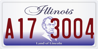 IL license plate A173004