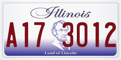IL license plate A173012