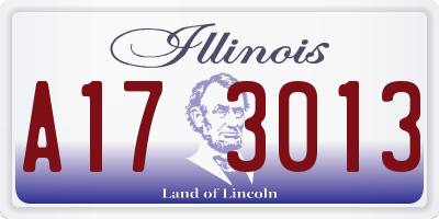 IL license plate A173013