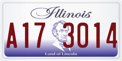 IL license plate A173014