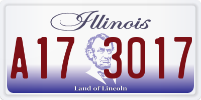 IL license plate A173017