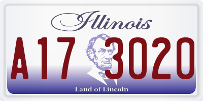 IL license plate A173020