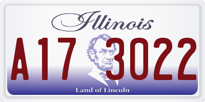 IL license plate A173022