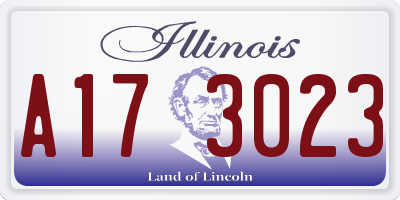 IL license plate A173023