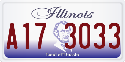 IL license plate A173033