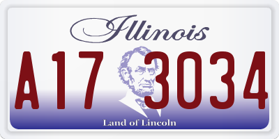IL license plate A173034