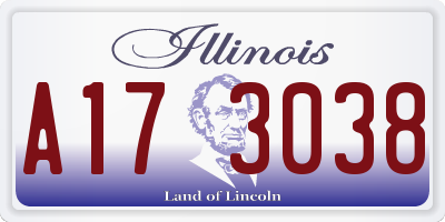 IL license plate A173038
