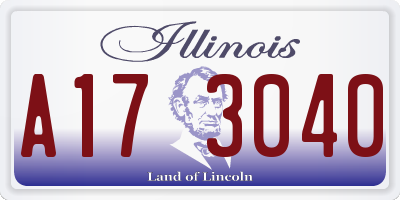 IL license plate A173040