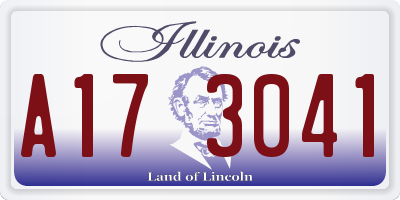 IL license plate A173041
