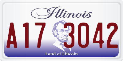 IL license plate A173042
