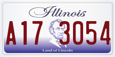 IL license plate A173054