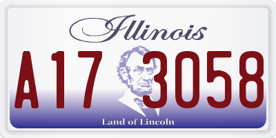 IL license plate A173058