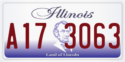 IL license plate A173063