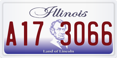 IL license plate A173066