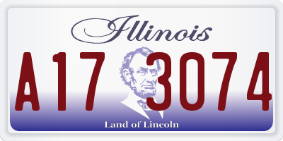 IL license plate A173074
