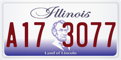 IL license plate A173077