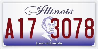 IL license plate A173078