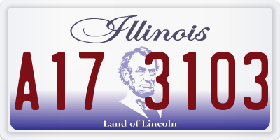 IL license plate A173103