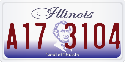 IL license plate A173104
