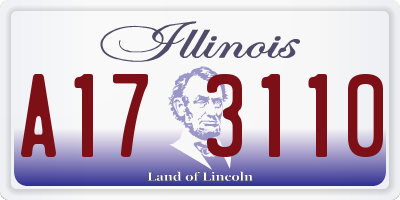 IL license plate A173110