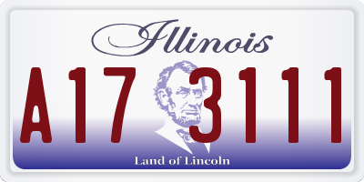 IL license plate A173111