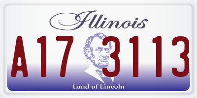 IL license plate A173113