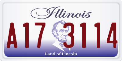 IL license plate A173114
