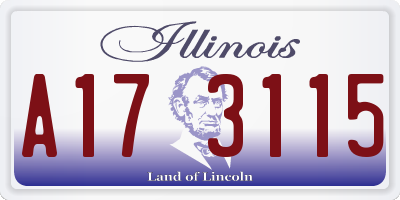 IL license plate A173115