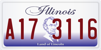 IL license plate A173116