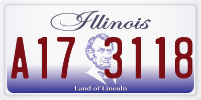 IL license plate A173118