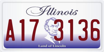 IL license plate A173136