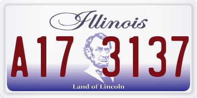 IL license plate A173137