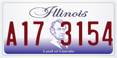 IL license plate A173154