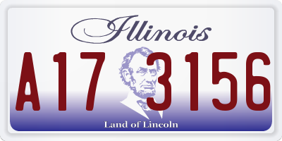 IL license plate A173156