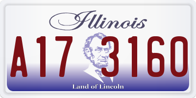 IL license plate A173160