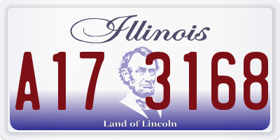 IL license plate A173168