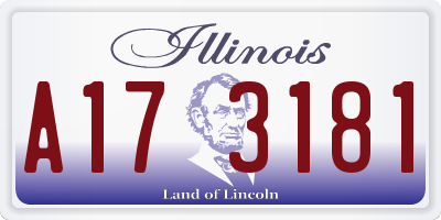 IL license plate A173181
