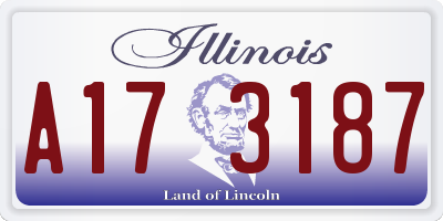 IL license plate A173187