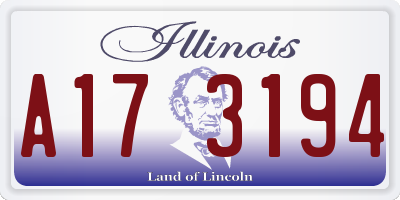IL license plate A173194