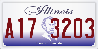 IL license plate A173203