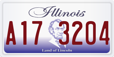 IL license plate A173204