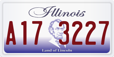 IL license plate A173227