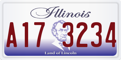 IL license plate A173234