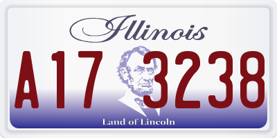 IL license plate A173238